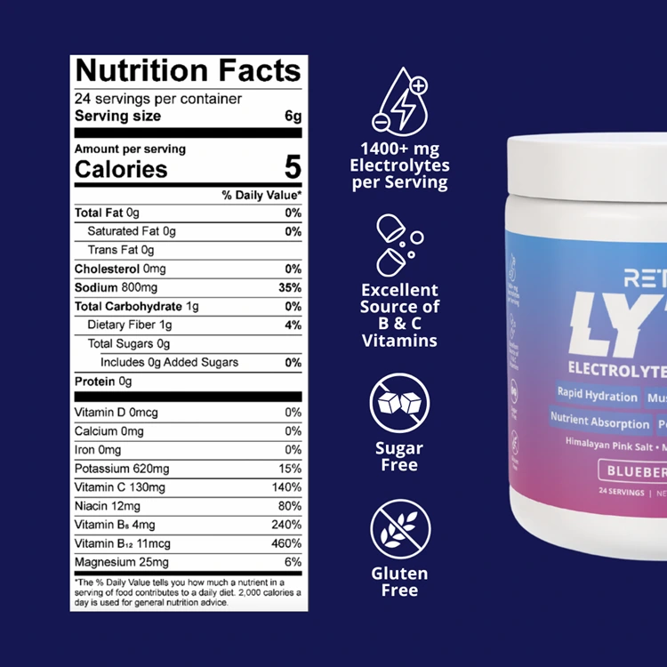 Electrolytes drink nutrition