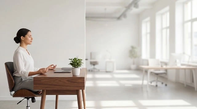 focused work session in natural light with calm workspace