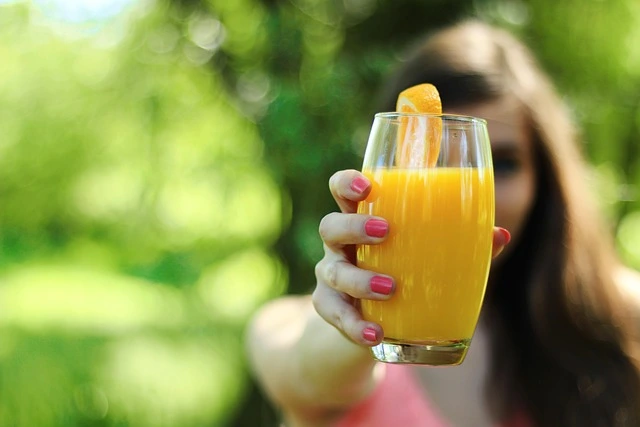 enjoying daily nutrition drink outdoors